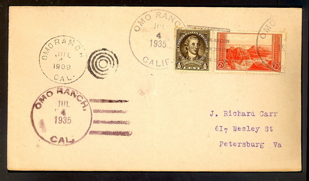 Envelope with two cancellations, 26 years apart. Unknown reason.