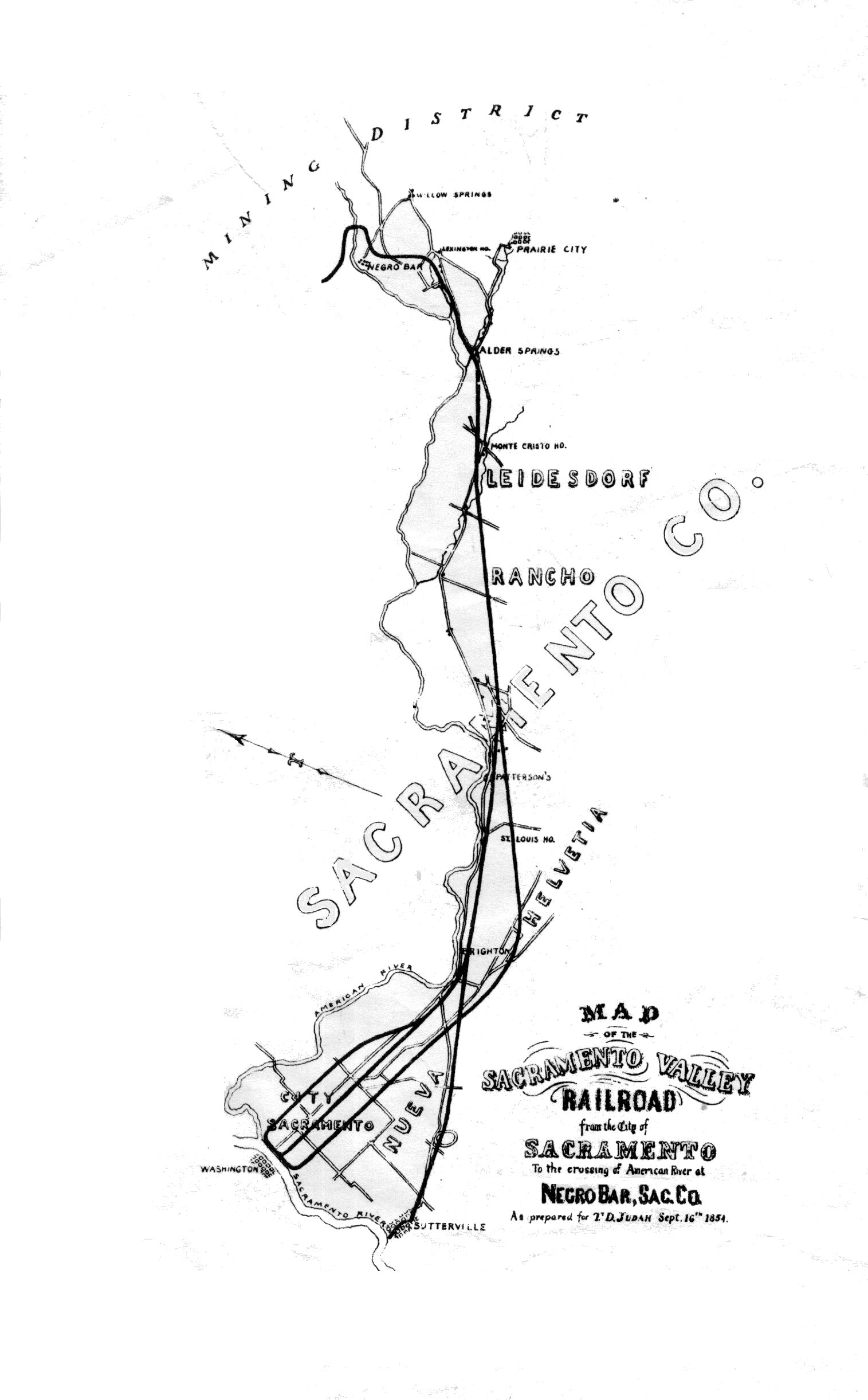 Judah's  Map of the SVRR Railroad
