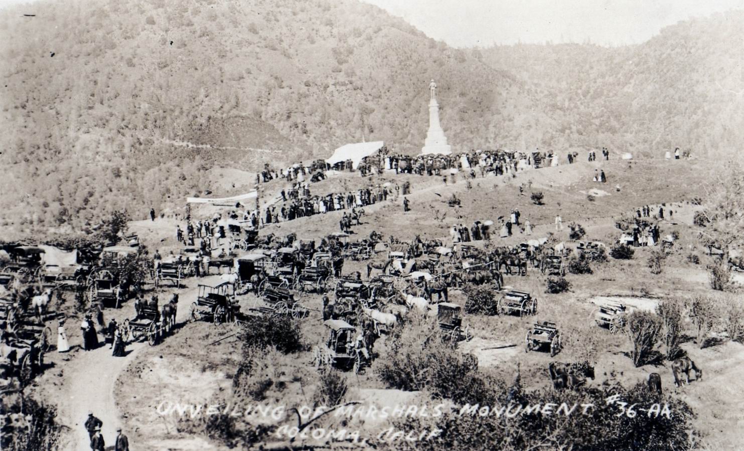 Dedication of Marshall Monument - 1890