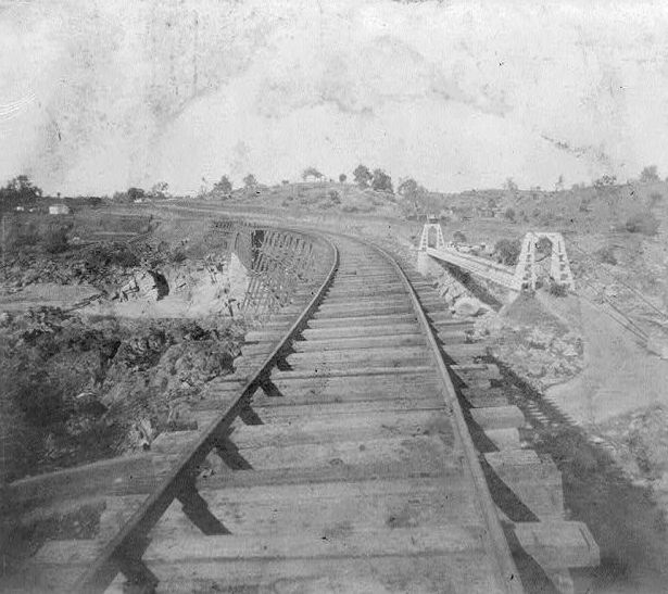 SVRR railroad bridge in Folsom - 1866