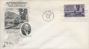 Gold Discovery  Centennial Stamp 1948