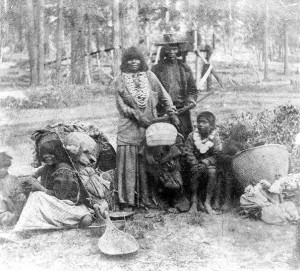 Washoe Chief's Family near Lake Tahoe - 1866